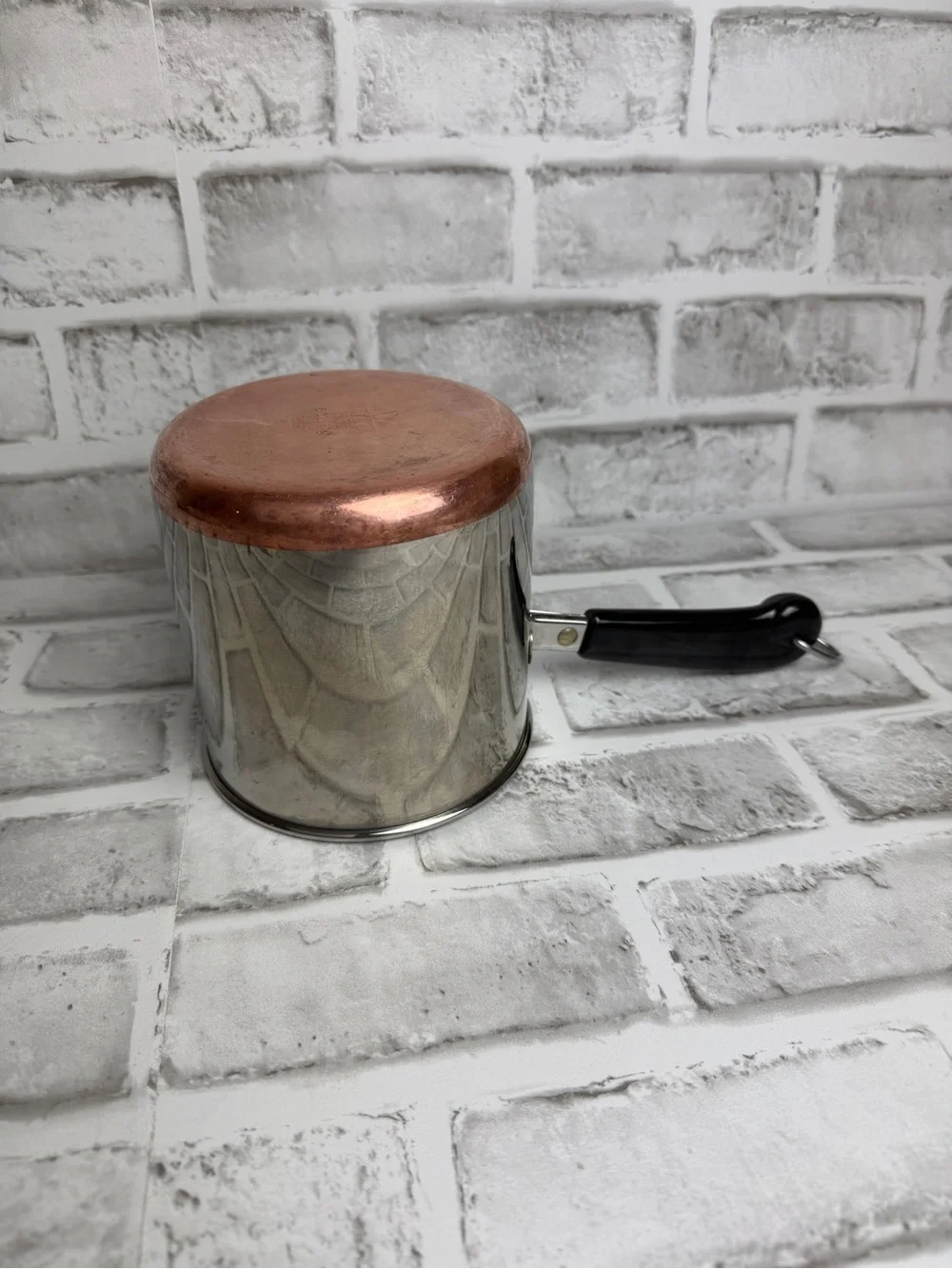 Vtg Revere Ware Copper Bottom 5 Cup Saucepan Measuring Cup with Pour Spout
